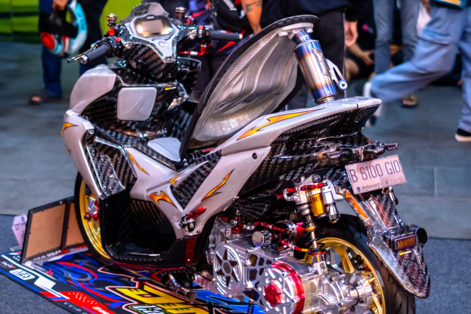 modifikasi Yamaha Aerox Alpha futuristik